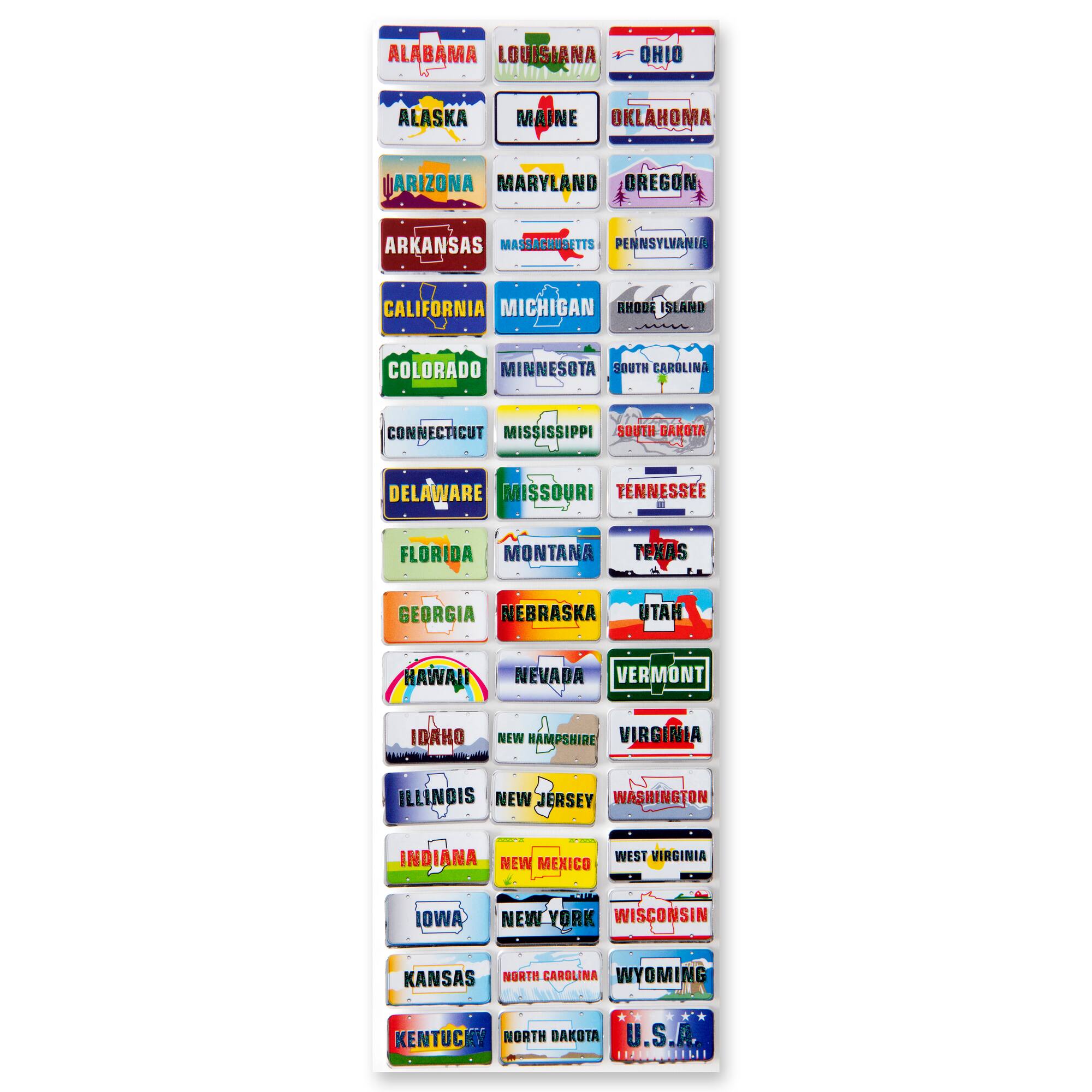 12 Packs: 51 ct. (612 total) Dimensional License Plate Stickers by Recollections™
